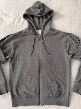 Dion Lee Grey Melange Zip-Up Sweatshirt